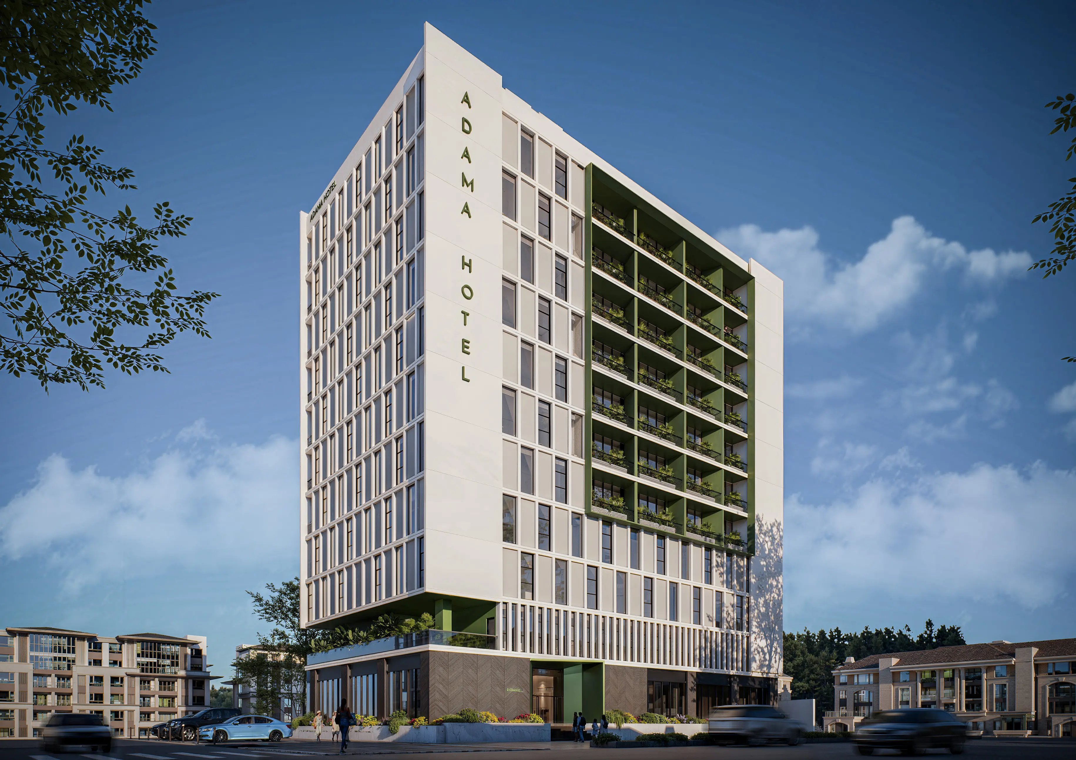 Adama Hotel side view